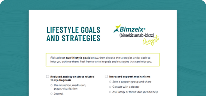 lifestyle goals and strategies worksheet example