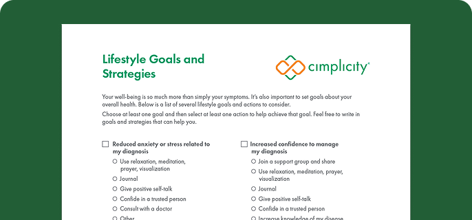 lifestyle goals worksheet example