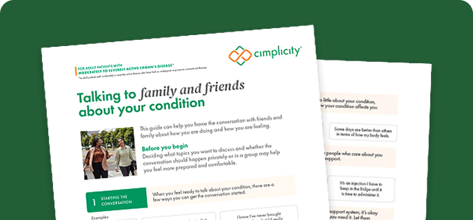 talking to family and friends about your condition worksheet example