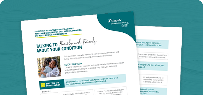 talking to family and friends about your condition worksheet example
