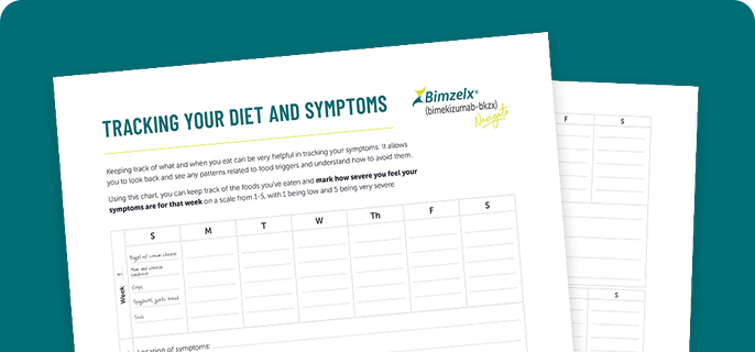 diet and symptom tracking worksheet example