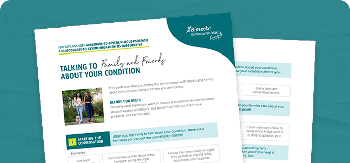 talking to family and friends about your condition worksheet example