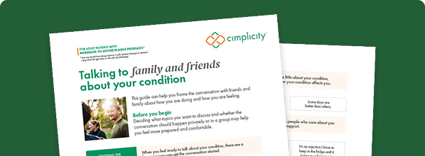 talking to family and friends about your condition worksheet example