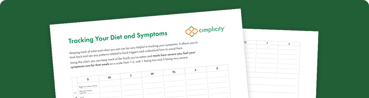 diet and symptom tracking worksheet example