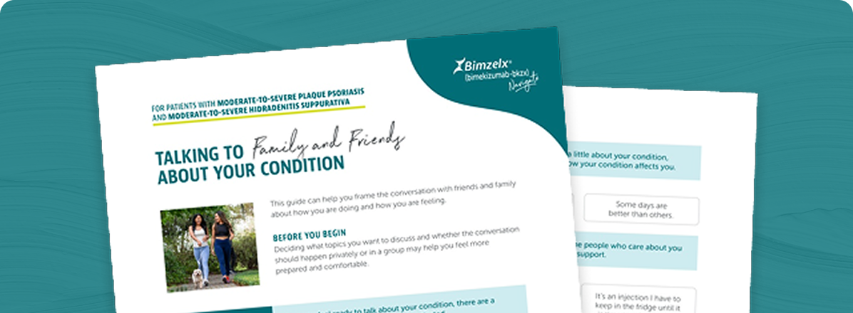 talking to family and friends about your condition worksheet example