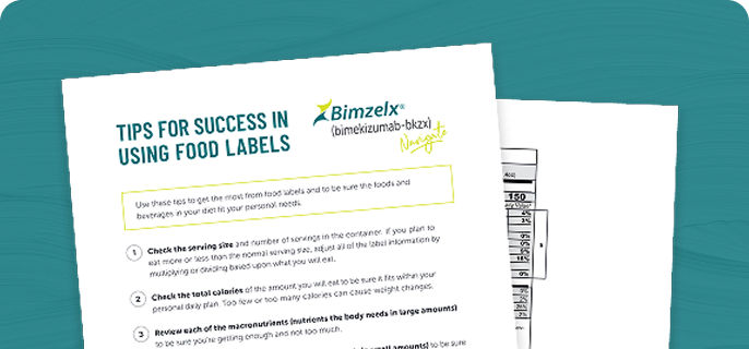 food label reading tips sheet example
