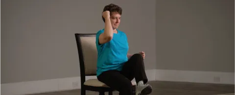 chair march range of motion exercise example